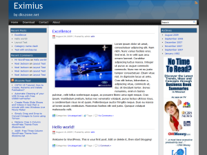 Eximius website example screenshot