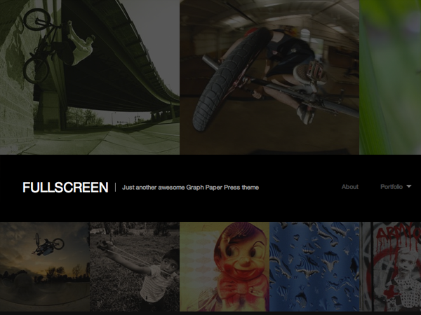Fullscreen website example screenshot
