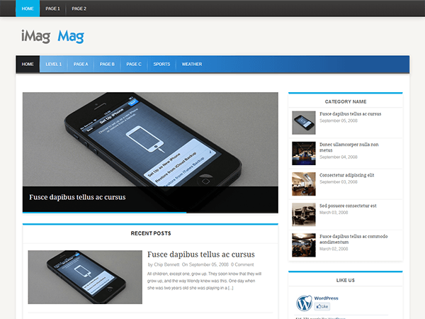 iMag Mag website example screenshot