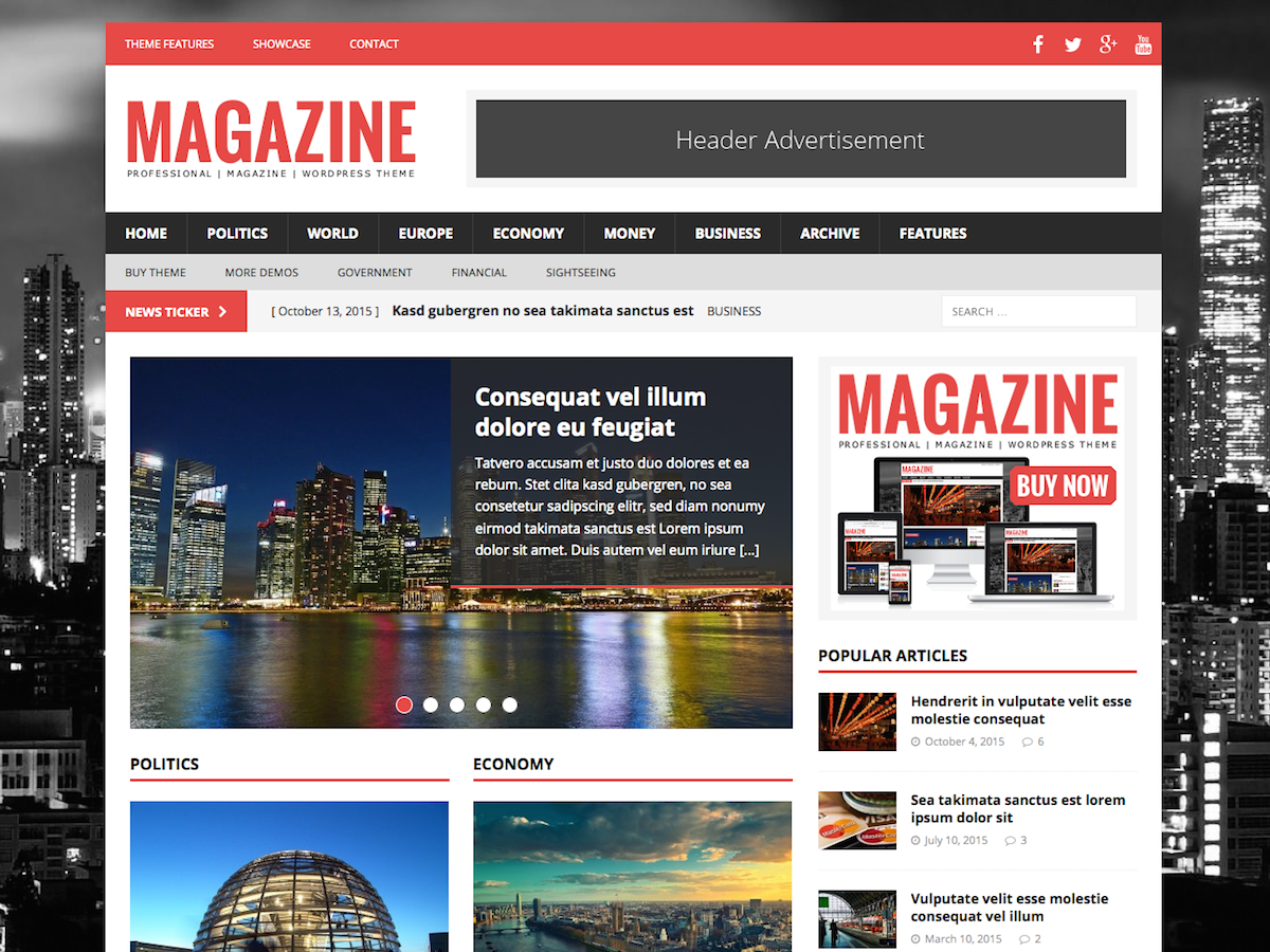 MH Magazine theme websites examples