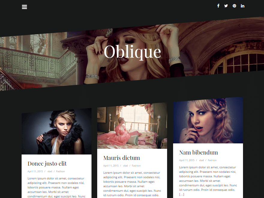 Oblique website example screenshot