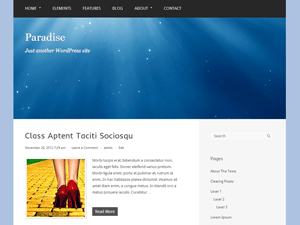 Paradise website example screenshot