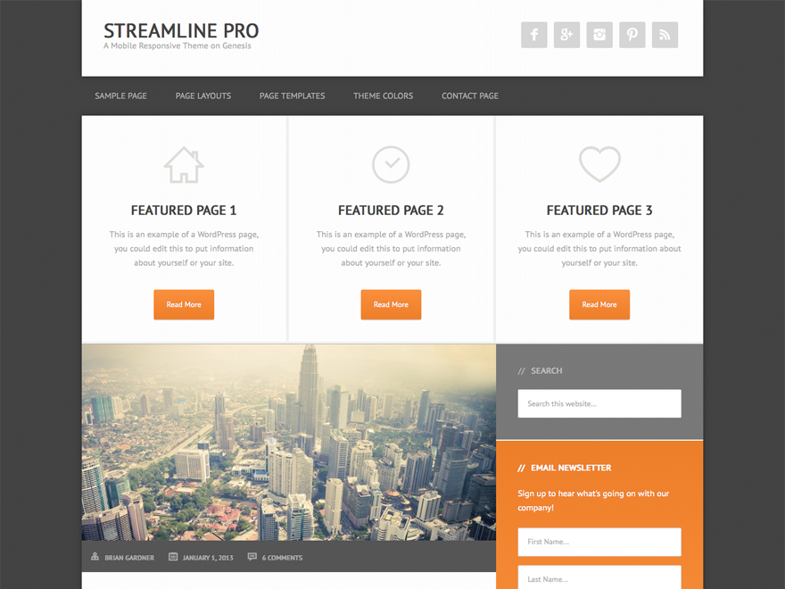 Streamline Pro website example screenshot