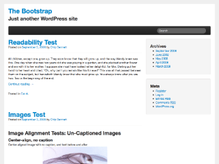 The Bootstrap website example screenshot