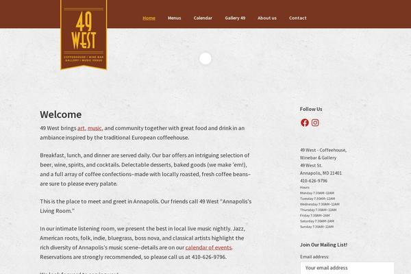 49westcoffeehouse.com site used Genesis-sample