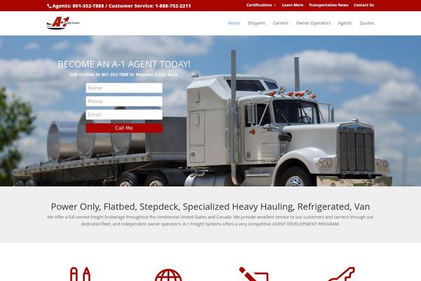 a1freightsystems.com site used Divi Child