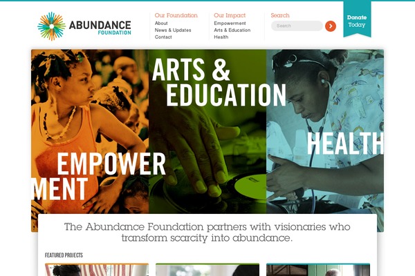 Abundance theme site design template sample