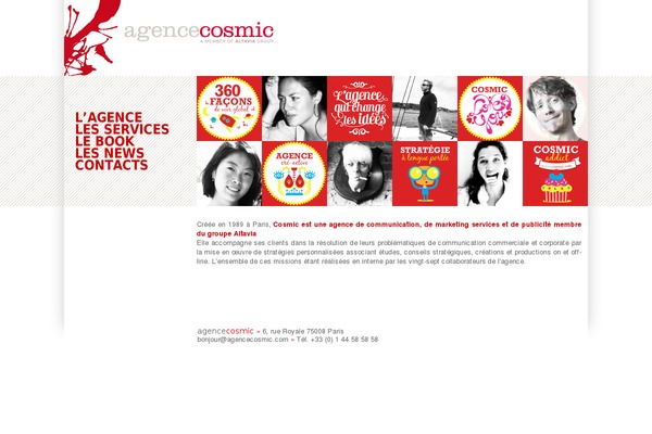 Cosmic theme site design template sample