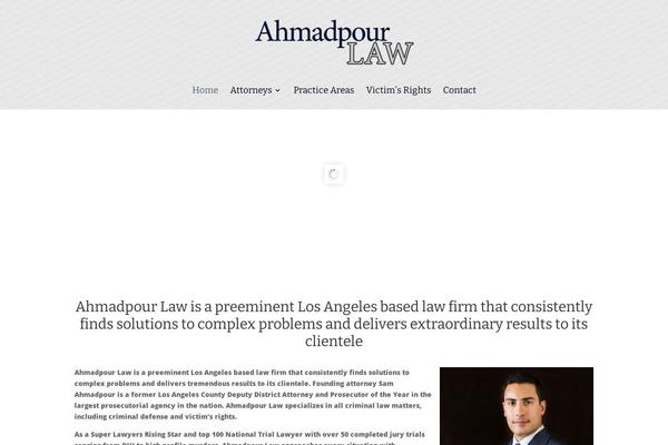 ahmadpourlaw.com site used Divi Child