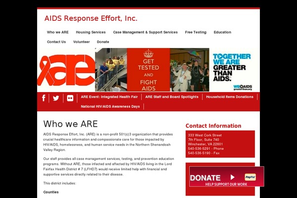 aidsresponseeffort.org site used zeeBusiness