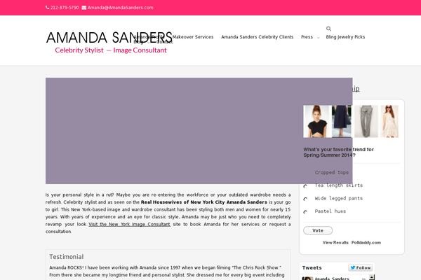 amandasanders.com site used Classico