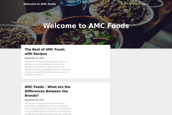 amcfoods.co.uk site used Customizable Blogily