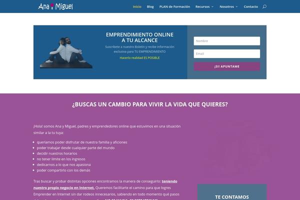 anaymiguel.com site used Divi