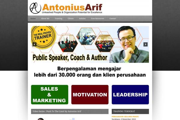 antoniusarif.com site used Associate