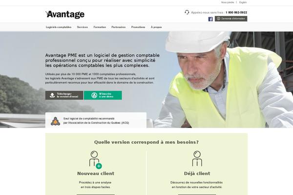 Avantage theme site design template sample