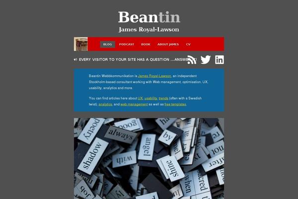 beantin.se site used Thoughts