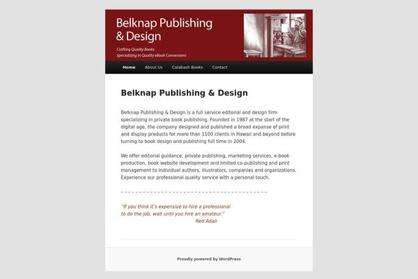 belknappublishing.com site used Twenty Eleven