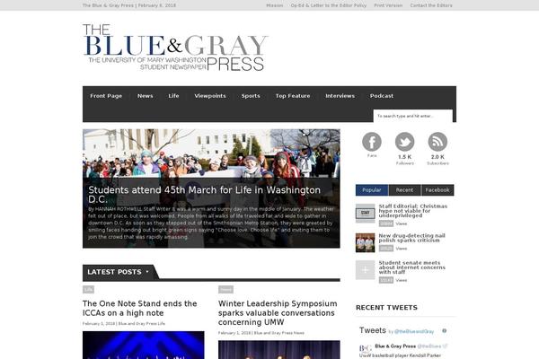 blueandgraypress.com site used Draftly