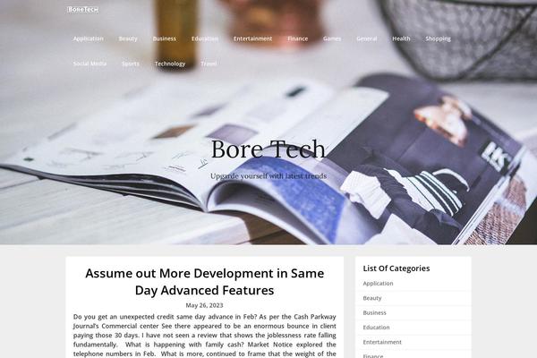 bore-tech.com site used One Pageily