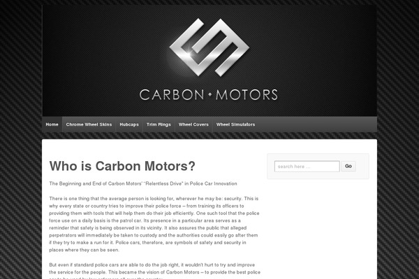 carbonmotors.com site used Landing Pageasy