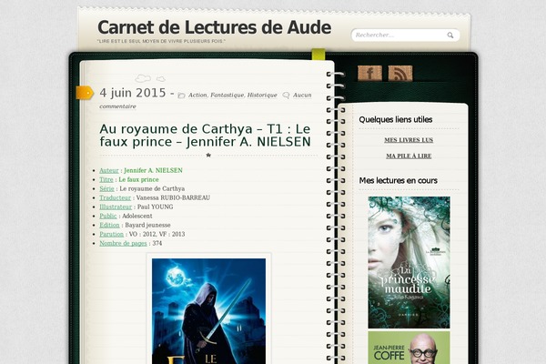 carnet-de-lectures.fr site used Diary
