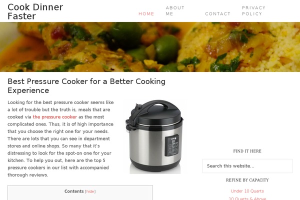cookdinnerfaster.com site used Beautiful Pro Theme