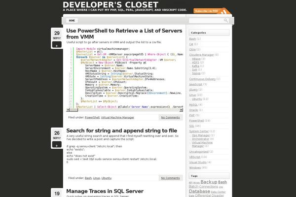 developerscloset.com site used LightWord