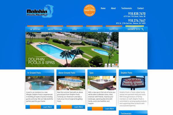 Dolphin theme site design template sample