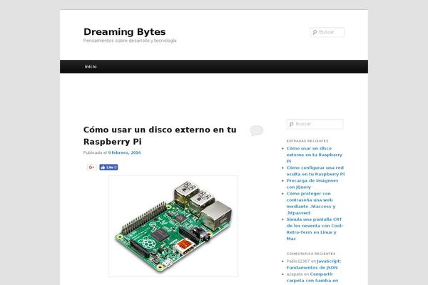 dreamingbytes.com site used Twenty Nineteen