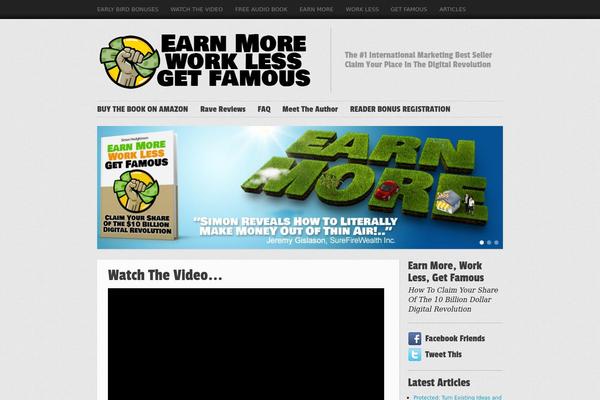 earnmoreworklessgetfamous.com site used Website
