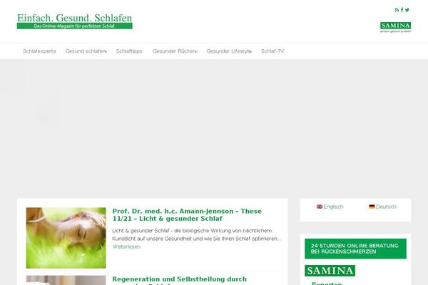 einfach-gesund-schlafen.com site used Genesis-sample