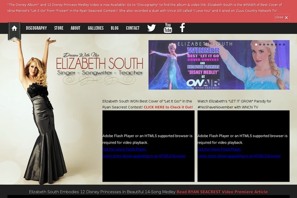 elizabethsouth.com site used Shuffle