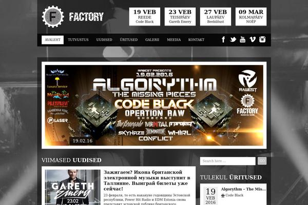 Factory theme site design template sample