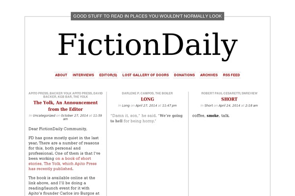 fictiondaily.org site used Feather Magazine