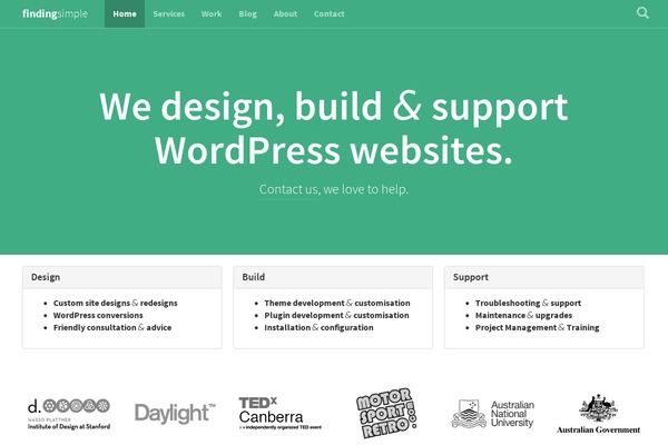 Simple theme site design template sample