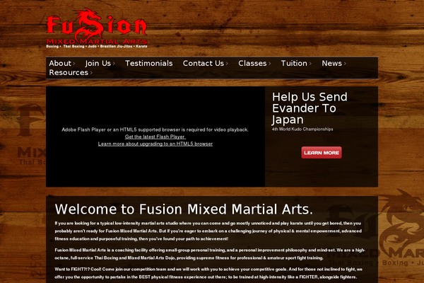 fusionmma.com site used Website