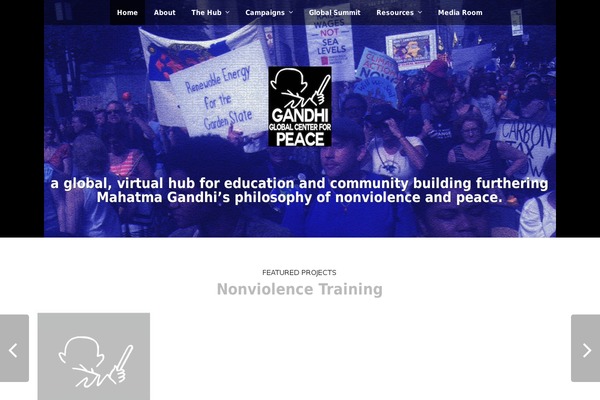 gandhicenterforpeace.org site used The One Pager