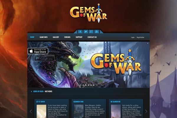 gemsofwar.com site used PlayerX
