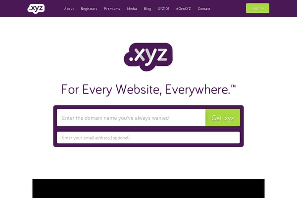 XYZ website example screenshot