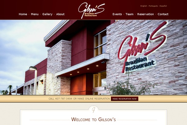 gilsonsrestaurant.com site used Elegantia Theme