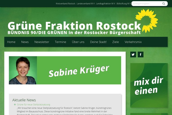gruene-fraktion-rostock.de site used Sunflower-childthemes-allow-custom-css