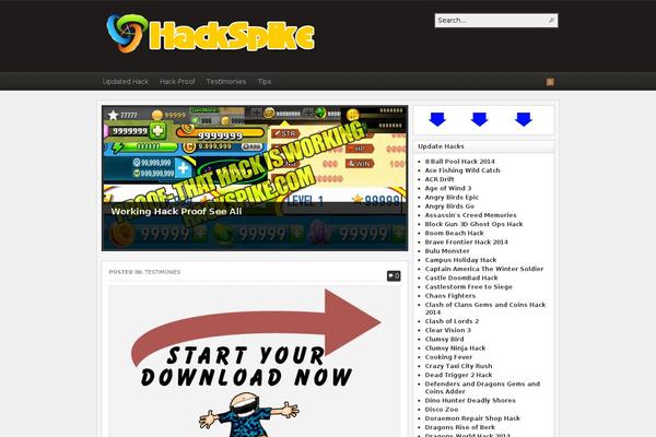 hackspike.com site used Arras WP theme
