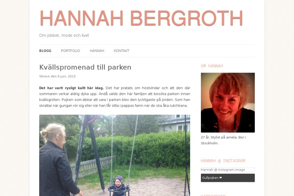 hannahbergroth.se site used Personalblogily
