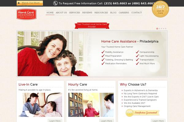 HomeCare theme site design template sample