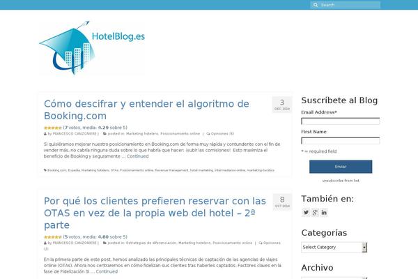 hotelblog.es site used Virtue
