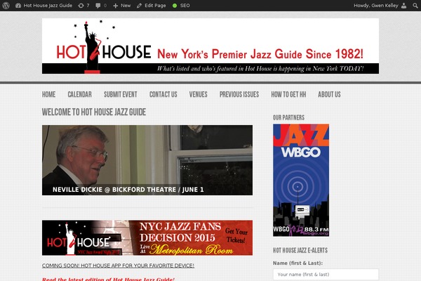 hothousejazz.com site used Accentbox