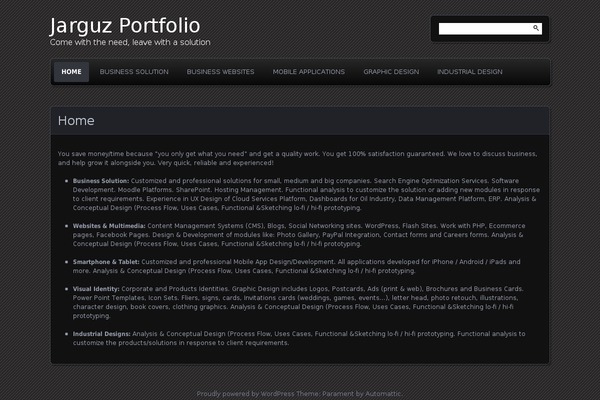 Parament theme site design template sample