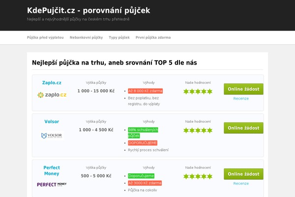 kdepujcit.cz site used WPTuts