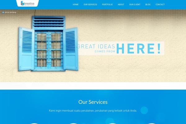 Kreativa website example screenshot