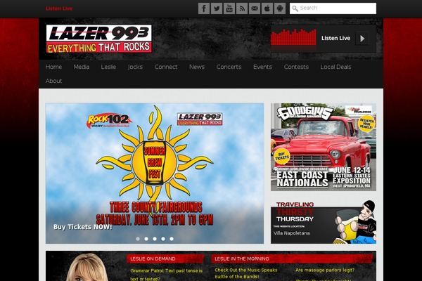 lazer993.com site used Activerock